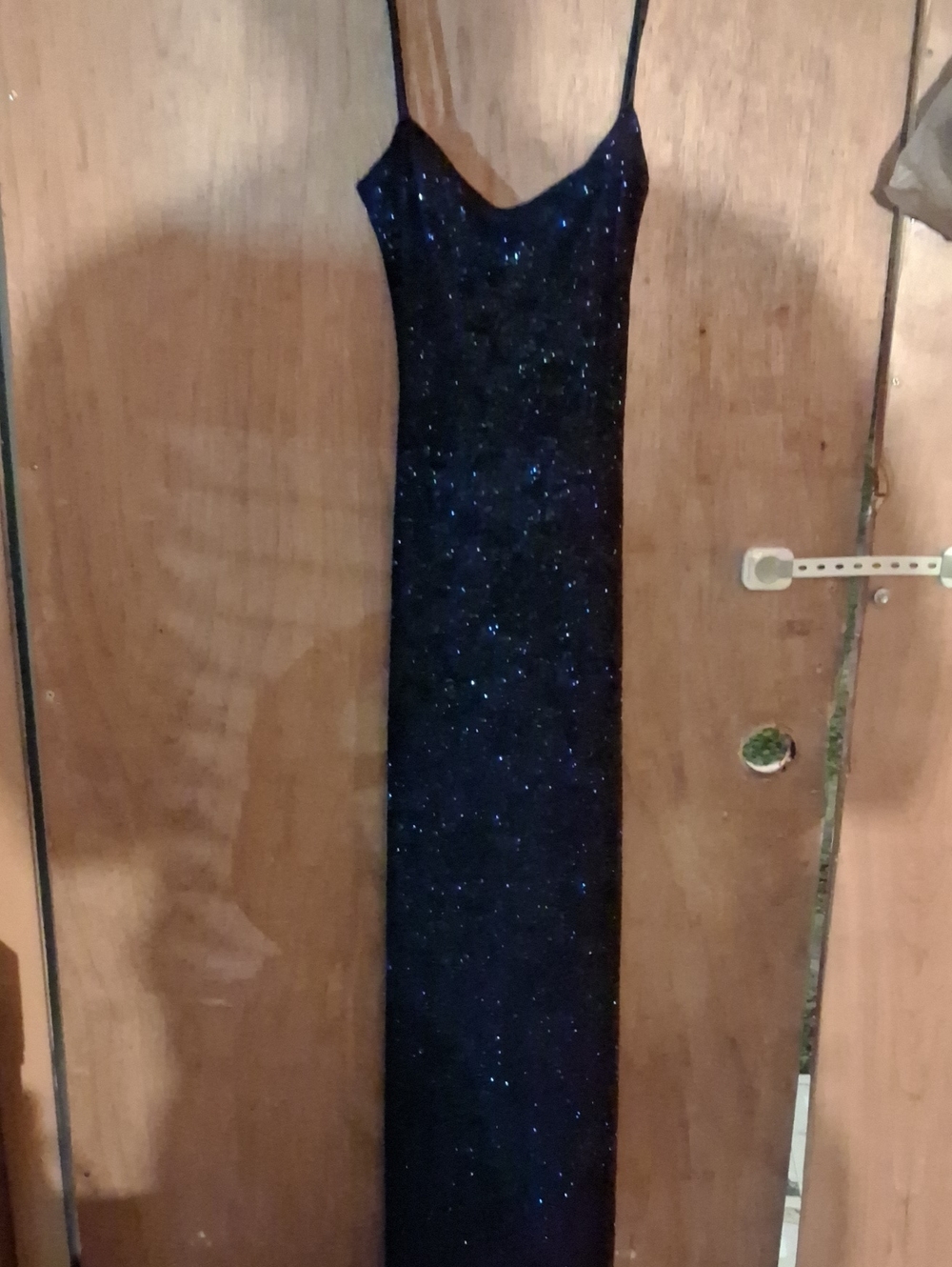 Steppin' Out Navy Sparkle Maxi Slip Dress